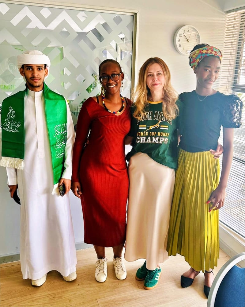 International students and English Language teacher at ASvenue English Language School, Cape Town, South Africa