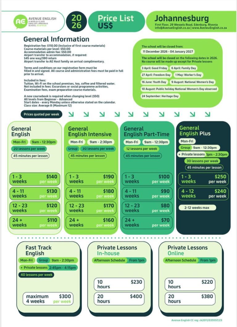 Johannesburg course fees